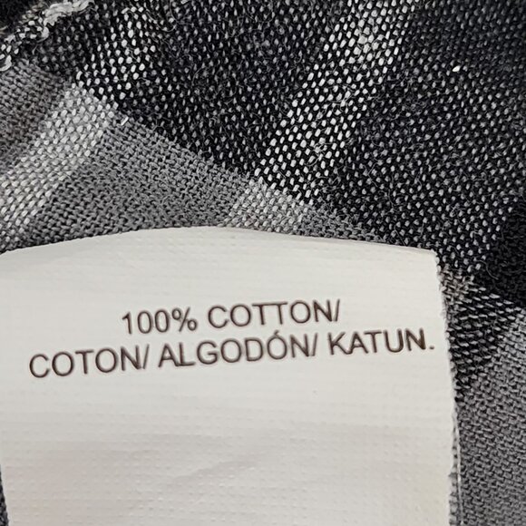 Lucky Brand Black White Plaid Checks Pearl Snap Western Shirt - Picture 5 of 5